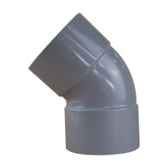 Coude PVC 45° Femelle/Femelle Ø100 - À l'unité, par 10 ou 25 - First Plast