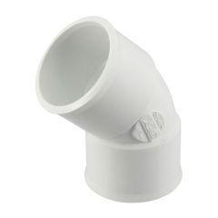 Coude PVC blanc NICOLL Femelle Femelle 45° - Ø32