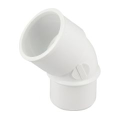 Coude PVC blanc NICOLL Mâle Femelle 45° - Ø32