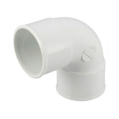 Coude PVC blanc NICOLL Femelle Femelle 87°30 - Ø40