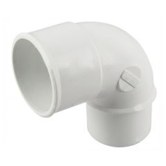 Coude PVC blanc NICOLL Mâle Femelle 87°30 - Ø40