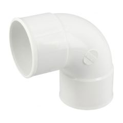 Coude PVC blanc NICOLL Femelle Femelle 87°30 - Ø50