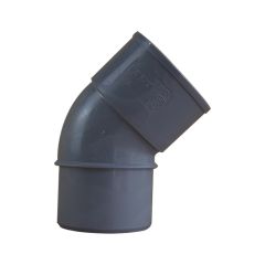 Coude PVC 45° Mâle/Femelle Ø50 - À l'unité, par 10 ou 100 - First Plast