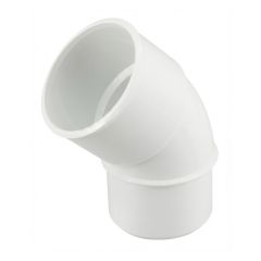 Coude PVC blanc NICOLL Mâle Femelle 45° - Ø50