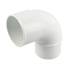 Coude PVC blanc NICOLL Mâle Femelle 87°30 - Ø50