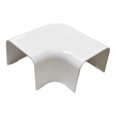 Coude plat 90° pour goulotte 80 x 60 mm - blanc - First Plast