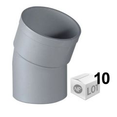 Lot de 10 coudes PVC 22°30 MF Ø40 ou Ø50 ou Ø100 - NF M1 - First Plast