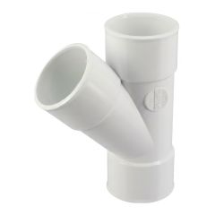 Culotte PVC blanc NICOLL Femelle Femelle 45° - Ø40