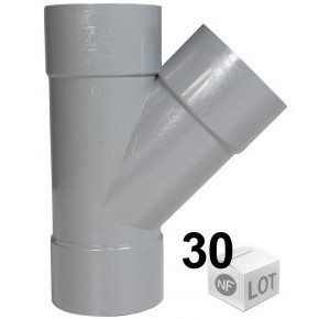 Lot de 30 Culottes PVC 45° Femelle-Femelle Ø100 FIRST PLAST