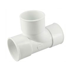 Té pied de biche PVC blanc NICOLL Femelle Femelle 87°30 - Ø50