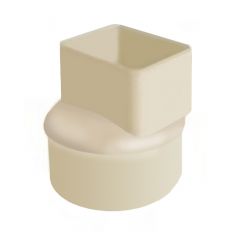Manchon pour tube descente gouttière alu - 82x56 mm - Sable - Ø100 - First Plast