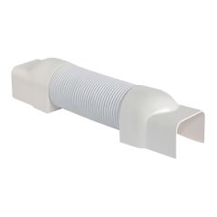 Jonction flexible min. 200 mm et max. 700 mm - Blanc - Pour goulotte 80 x 60 mm - First Plast