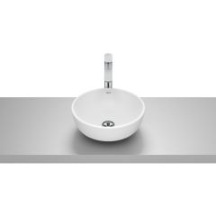 Vasque à poser ovale Optica - sans trop plein - Ø350mm - Blanc mat - Roca