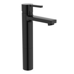 Mitigeur lavabo haut NAIA sans tirette avec flexible - Titanium black - A5A3B96CN0