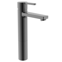 Mitigeur lavabo haut NAIA sans tirette avec flexible - Titanium black brossé - Roca - A5A3B96NM0