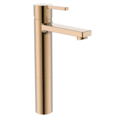 Mitigeur lavabo haut NAIA sans tirette avec flexible - Rosa gold - Roca - A5A3B96RG0