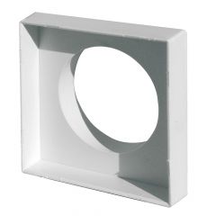 Adaptateur 101 x 101 mm pour grille cheminée - trou Ø80 mm - First Plast