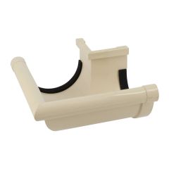 Angle extérieur à joint  - Sable - pour gouttière PVC demi-ronde de 16 - Nicoll