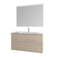 Meuble de salle de bain OPTIMUS 1000 Couleur nordick avec lavabo, miroir et applique - Salgar