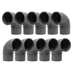 10 coudes PVC 87°30 - Ø40 - Mâle Femelle - Nicoll