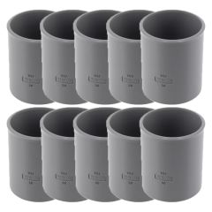 10 manchons en PVC à butée pour l'évacuation Ø50 - Femelle Femelle - Nicoll