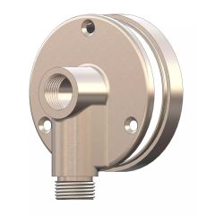 Applique pour robinet de jardin à visser Mâle 1/2" (15/21) pour raccordement cuivre protégé du gel - Nickel - Anquier