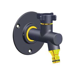 Robinet de jardin antigel OSLO vertical Mâle 1/2" (15/21) avec son applique PER glissement Ø12 - Anthracite - ANQUIER