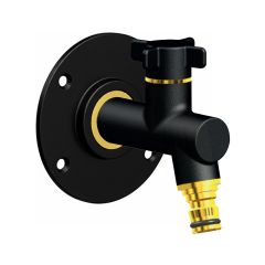 Robinet de jardin antigel OSLO vertical Mâle 1/2" (15/21) avec son applique Cuivre Femelle Ø14 et Mâle Ø16 - Noir - Anquier