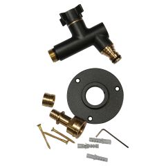 Robinet de jardin antigel OSLO vertical Mâle 1/2" (15/21) avec son applique PER glissement Ø16 - Manganèse - ANQUIER