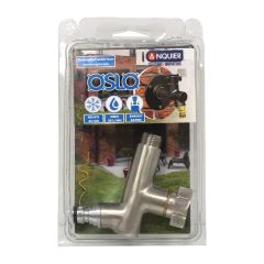 Robinet de jardin antigel OSLO vertical Mâle 1/2'' (15/21) - Nickel - ANQUIER