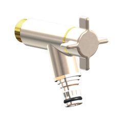 Robinet de jardin antigel OSLO horizontal Mâle 1/2'' (15/21) - Nickel - ANQUIER