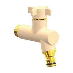 Robinet de jardin antigel OSLO vertical Mâle 1/2'' (15/21) - Sable - ANQUIER