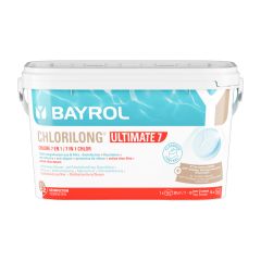 Chlore 5 fonctions piscine : Galets Chlorilong ULTIMATE 7 - Seau de 4,8 kg - Bayrol
