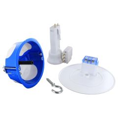 Boîtier NO AIR Point de Centre DCL grand volume Ø86x40 mm + fiche douille E27 - BLM