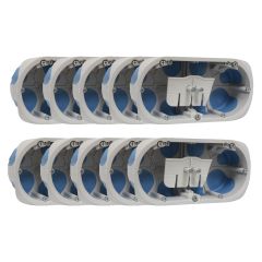 Lot de 10 Boîtiers d'encastrement double NO AIR Ø67x40mm