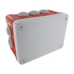 Boite dérivation étanche rouge OPTIBOX tétines IP55 155x110x80mm