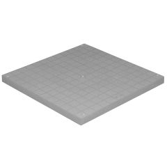 Couvercle 383x383mm pour tuyau descente eau pluviale - GRIS - FIRST-PLAST