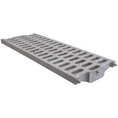 Grille renforcée Pratiko - série 200 - PVC anti-choc - gris - 200 x 500 mm - First Plast
