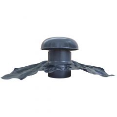 Chapeau de ventilation PVC avec bande plomb - Gris ardoise