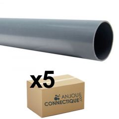Lot de 5 Tubes PVC évacuation NF-Me lisse - diamètre 32 mm - 4 mètres