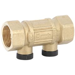 Clapet antipollution NF ACS femelle 1/2" (15/21) avec bouchons polyamide 1/4" (8/13) - Longueur 68 mm - Sferaco