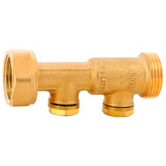 Clapet antipollution NF ACS femelle mâle 1"1/4 (33/42) avec bouchons laiton 1/4" (8/13) - Longueur 128 mm - Sferaco