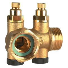 Clapet antipollution équerre NF ACS femelle mâle 1" (26/34) avec purges imperdables 1/4" (8/13) - Longueur 68 mm - Sferaco