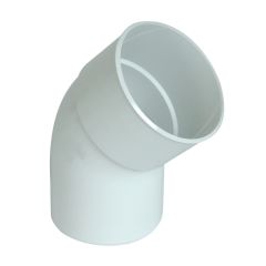 Coude PVC 45° Mâle Femelle pour tube Ø80 - Blanc - First Plast