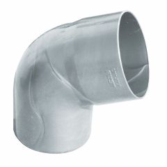 Coude PVC 67°30 MF pour tube de descente Ø80 - aspect zinc - First Plast