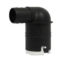 Coude anglais noir avec clapet anti-retour pour Sanibroyeur Top Silence et Silence SFA