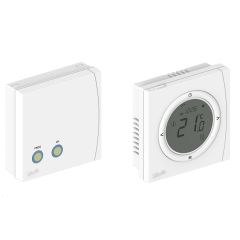TP 5001-RF V2, thermostat digital sans fil programmable, mode 5j+2j, sortie relais inverseur, alimentation à piles pour le thermostat - Danfoss