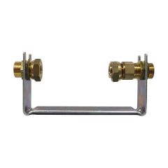 Kits rail support compteur acier galvanisé L.190 mm - compteur L.110 mm DN15 - Écrou tournant 3/4" (20/27) - Sferaco