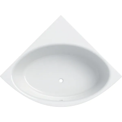 Baignoire acrylique sanitaire d'angle Geberit RENOVA 135x135cm avec pieds et tablier de la baignoire - Geberit