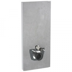 Panneau sanitaire Geberit MONOLITH PLUS pour WC suspendu, 114 cm, habillage frontal en grès-céramique aspect béton, latéral aluminium - Geberit